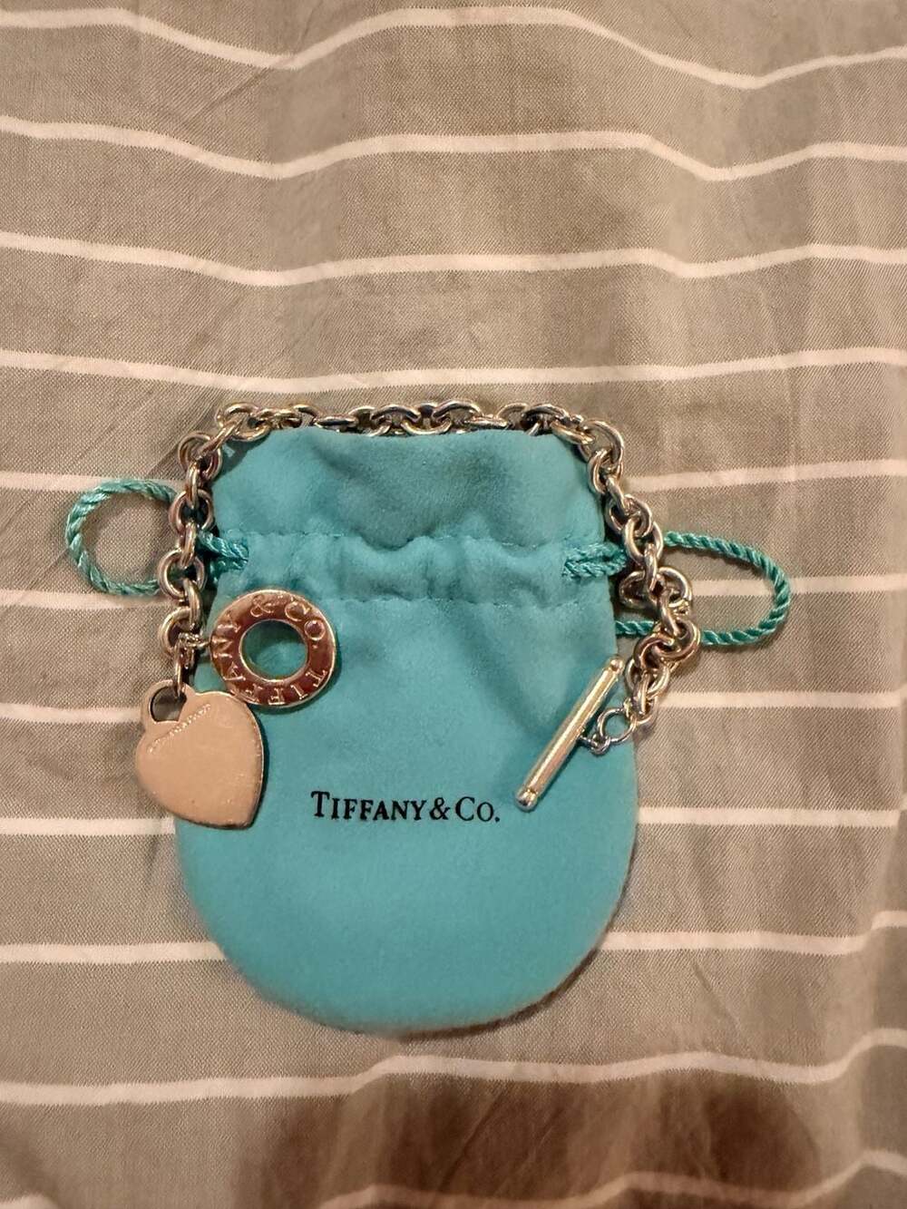 Authentic Tiffany & Co. Return to Tiffany Heart Tag Toggle Bracelet